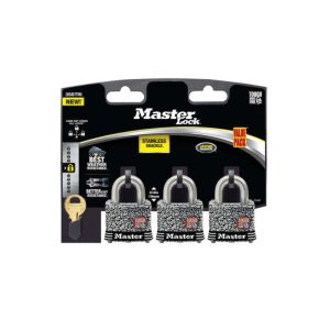 Ace Padlock 3pk Nine 16th Inch S-Steel 1 Ea 5006955