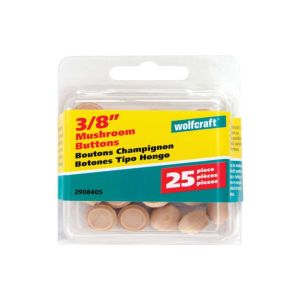 Wolfcraft Round Hardwood Mushroom Plug 3/8 in. D X 0.3 in. L  Each 5013107