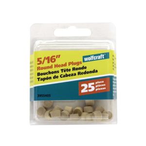 Wolfcraft Round Hardwood Head Plug 5/16 in. D X 1/4 in. L 1 Each  5013271