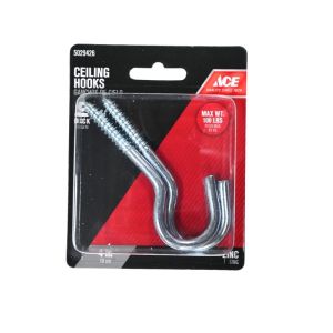 Ace Zinc-Plated Ceiling Hooks – 4 in  2-Pack