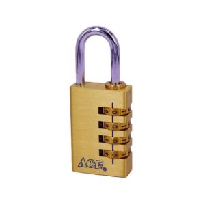 Ace Padlock Three 16th Inch Brass 1 Ea 5094172
