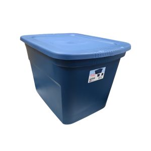 Sterilite Storage Tote with Lid – Blue 18 Gal