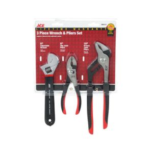 Ace Intl Steel Plier And Wrench Set 3s Nickel Chrome 1 Each 2001212
