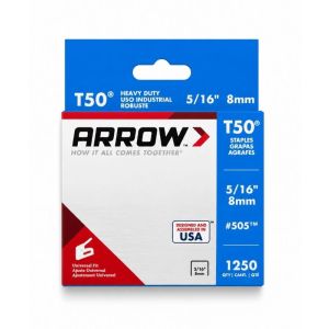 Ace Intl Arrow Flat Crown Heavy Duty Staples 1250s 15 Mm 5/16 In Silver 1 Each 2