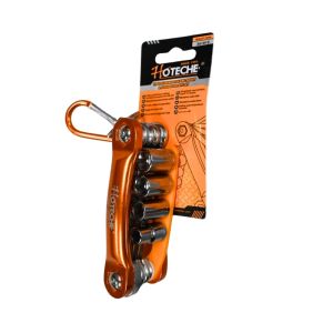 Hoteche Folding Hex Socket Set with Carabiner Clip