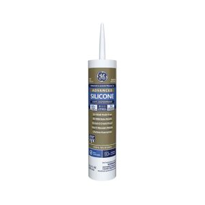 GE Advanced White Silicone 2 Window and Door Caulk Sealant 10oz 12228