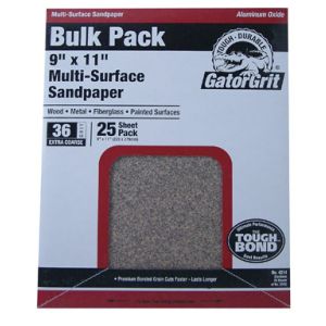 Ace Intl Gator Multi Surface Sandpaper 36 Grit 9x11 In Aluminum Oxide 1 Each 187