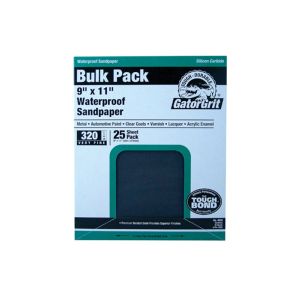 Gator Waterproof Sandpaper 320 Grit 9x11 In Silicon Carbide 1 Each 1873