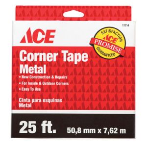 Ace 25 ft. L X 2 in. W Reinforced Metal White Self Adhesive Corner Tape 1 1714