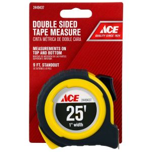 Ace Double Sided Tape Measure 25 Ft Yellow 1 Each 2449437