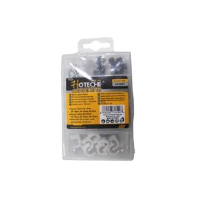 Hoteche 60PCS CABLE CLIP SET  Black & White 1 Ea 495041