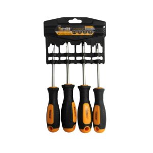 Hoteche 4-Piece Screwdriver Set Cr-V Steel 4pcs 1 Ea 241111