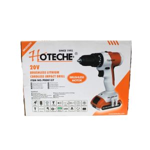 Hoteche Brushless Lithium Cordless Impact Drill 20v 220-240v  1 Ea P800137