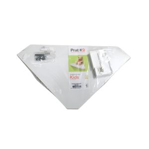 Prat-K Kids Corner Shelf W/ Brackets– White 0.6X14X14