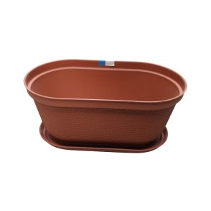 RimaxTerracotta Pot With Saucer Oval 23.6
