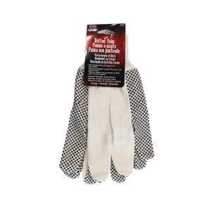 Canvas Work Glove Wth Pvc Dots Lg White 1 Each 7795164