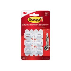 Ace Intl Command Mini Plastic Hook 6s For 228 Gm 1 1/8 In White 1 Each 5091301