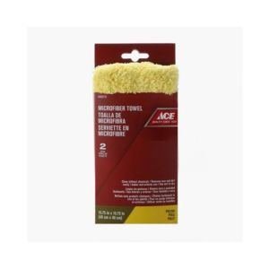 Ace Car Microfiber Cleaning Towel 2pk 40x40cm 15.75x15.75in 1 Ea 8408775