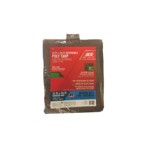 Ace 10 ft. W X 20 ft. L Medium Duty Polyethylene Tarp Brown/Green 1 Each 75910
