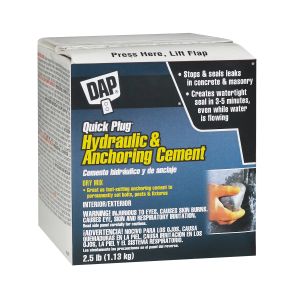 Dap Bondex Quick Plug Hydraulic And Anchoring Cement 2.5 Lbs Gray 1 Each