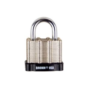 Brown USA Laminated Steel Padlock 40 Mm Chrome 1 Each BRL0040