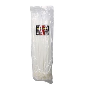 Max Motor White Cable Ties 100pcs 7.2x380mm(15