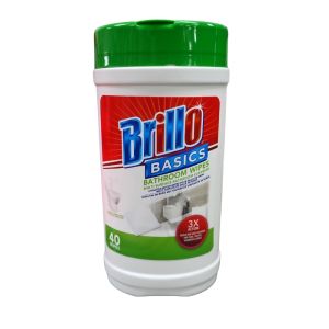 Brillo Basics Bathroom Cleaning Wipes – 40 Count