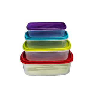 Storage Box Rectangle Assorted 4 Cl  1 Each 275461