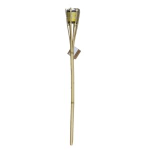 Torch Candle Citronella Bamboo Glass 9X76 Cm