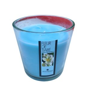 Scented Candle in Glass JarFleur de Tiaré-Blue