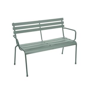 Olive Outdoor Metal Bench – 114x56x79cm