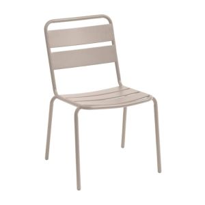 Steel Taupe Stacking Chair