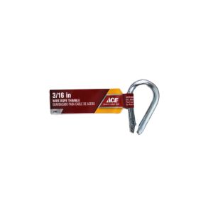 ACE Zinc Wire Rope Thimble  3/16in  1Ea 5999583