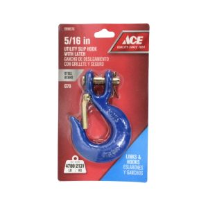 ACE Utility Slip Hook With Latch  5/16in Blue 1Ea 5999576