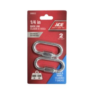 ACE Galv Quick Link 1/4in 2pk 1 Each 5999532