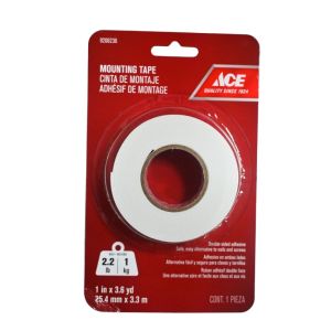 ACE Double-Sided Mounting Tape – 1 in x 3.6 yd White