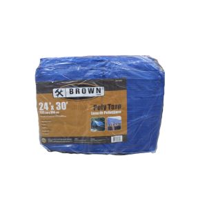 Brown Poly Tarp 24x30 Ft  Blue 1 Each PET2430