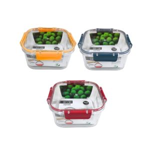 Soft Chef Square Food Storage Container – 1800 ml, Assorted Colors