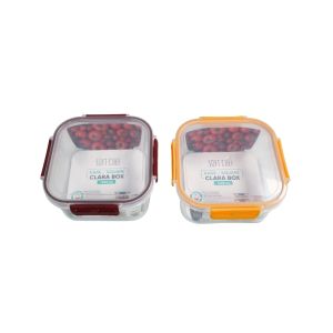 Square Food Container  Red/Yellow 1Ea 723-00896