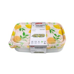 WindRose Food Storage Container Set 6pcs Rectangular 1Ea 723-05717