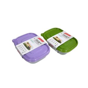 Plastic Food Storage Containers | 2pc W/Snap Lids