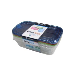 Food Storage Container Set 3pcs W/ Colorful Lids 1Ea 723-39534