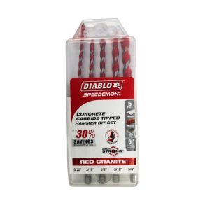 Diablo  Hammer Bit Set Hex Shank 5pc   1 Ea 2009001