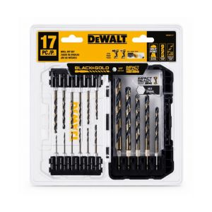 DEWALT Black & Gold Impact Ready Drill Bit Set, 17pcs