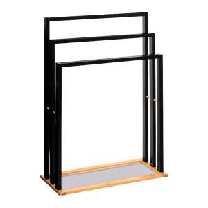 PVH Towel Dryer Natureo 55x24x82cm Bambo Black 1 Ea 330717