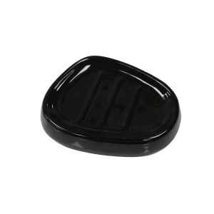 5Five  Soap Holder 12x9.5x2.5cm Ceramic Black 1 Ea 330729