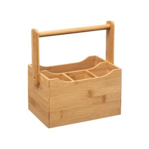 5Five Cutlery Organiser 20.5x14x24cm Bamboo Beige 1 Ea 330748