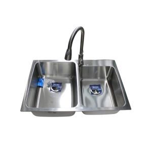 Bisman SS 304 Sink 1Hole All In One  33 X22 X 98x1.018g 1Ea BM332298D1K