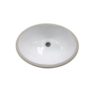 Pelican Oval Face Basin Undermount 16 1/4 x 13 1/4 In White 1 Each PL-3064-WHITE