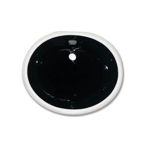 Circular Undermount Bathroom Sink 17 Qrt X 14inch Black 1Ea Pl-3059 